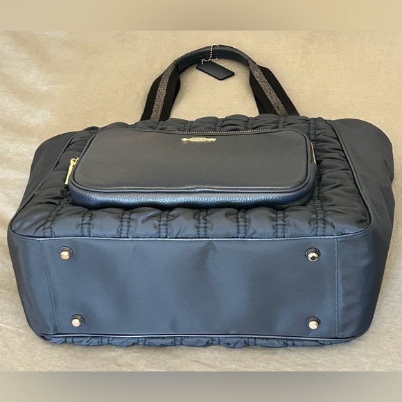 COACH Court Ruched Nylon w/Leather Trim Tote Bag - Picture 5 of 12